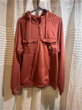 Carhartt Men’s Rust Zip-Up Work Hoodie